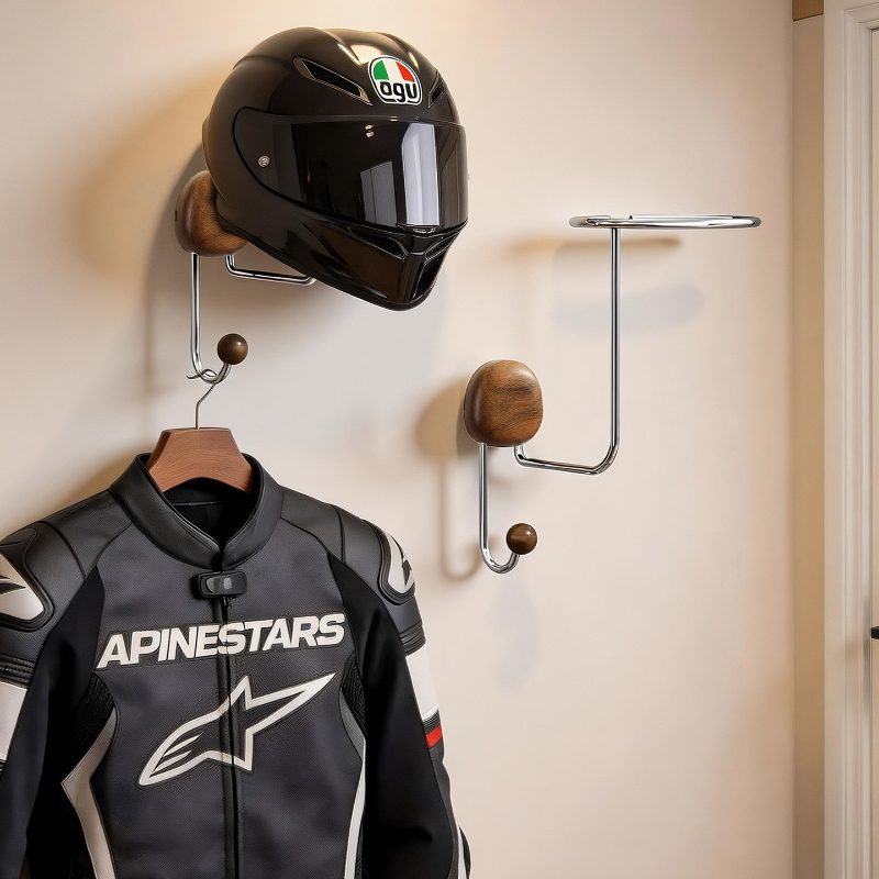 Cycling Gear Wall Storage - Настенный держатель для шлема без сверления,