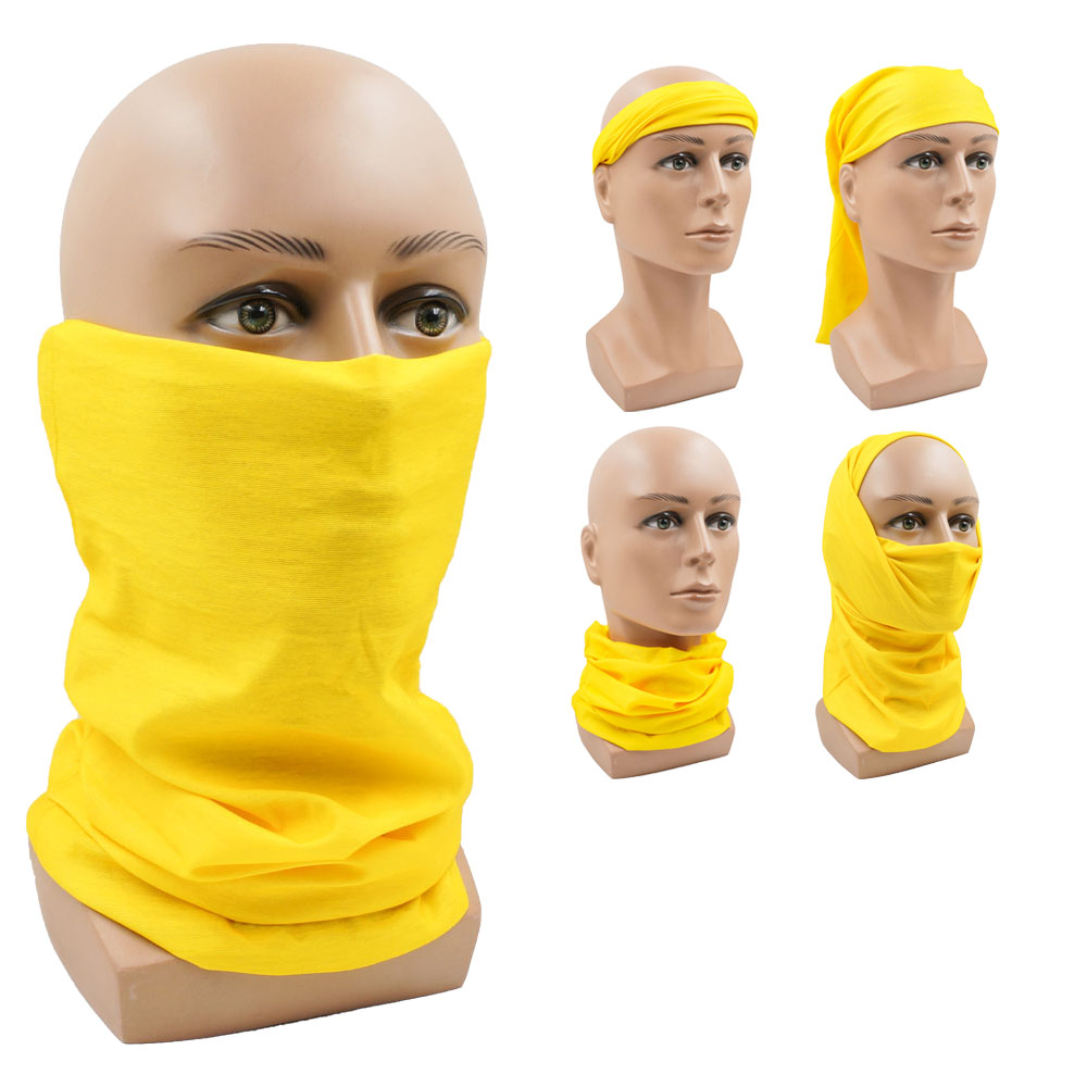 Cycling Face Mask - Желтые многофункциональные велосипедные гетры для шеи,